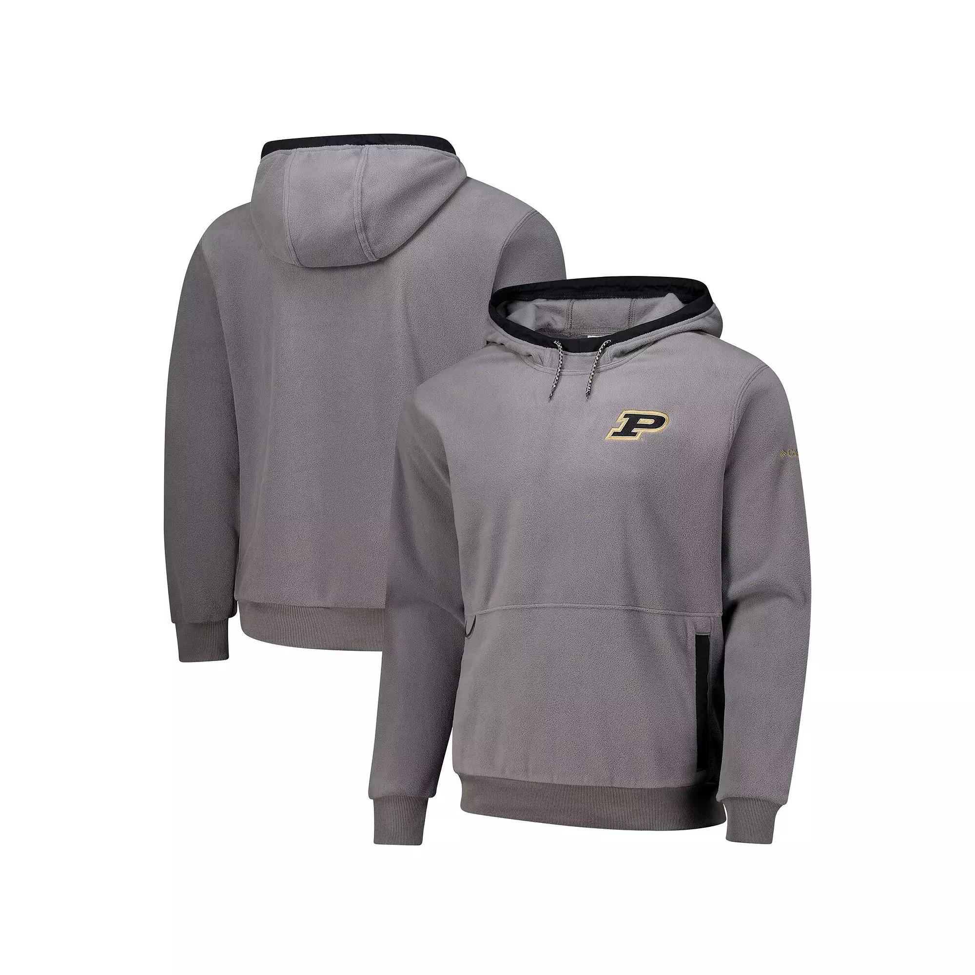 Men's Columbia Gray Purdue Boilermakers Flanker Fleece Pullover Hoodie,  Product Image