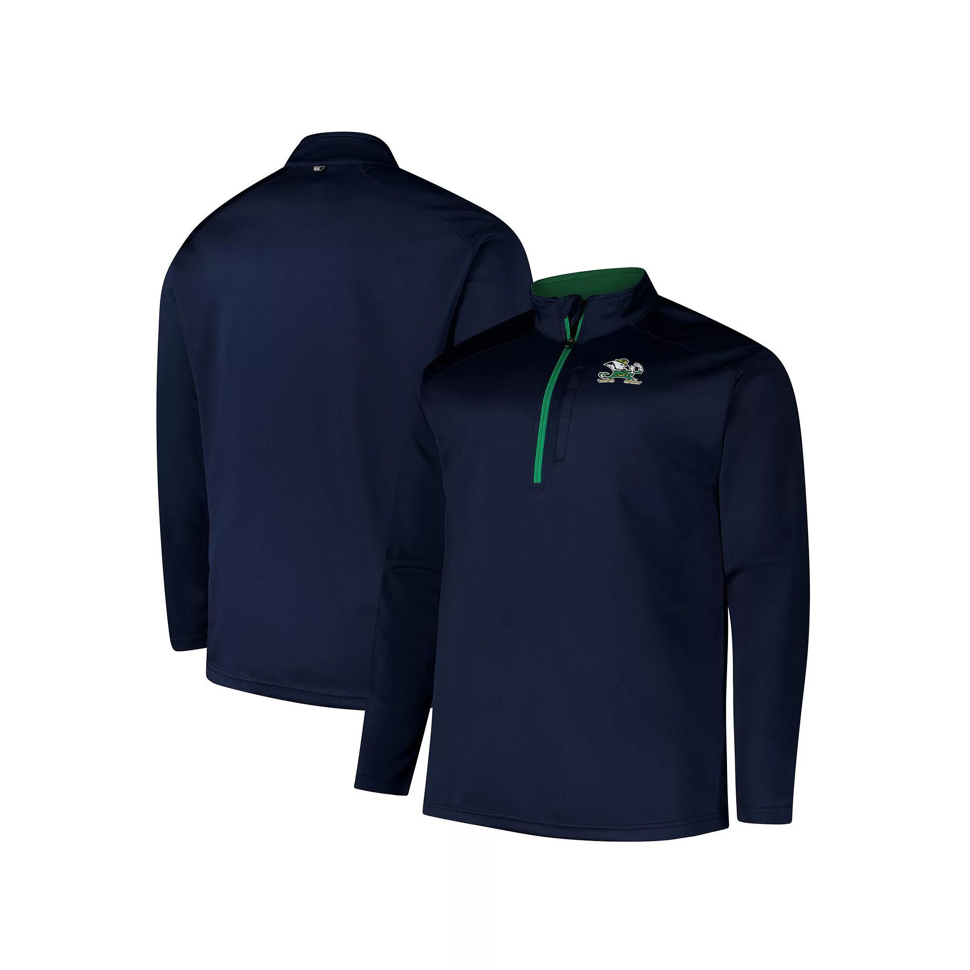 Men's Fanatics Navy Notre Dame Fighting Irish Big & Tall Defender Quarter-Zip Top,  Product Image