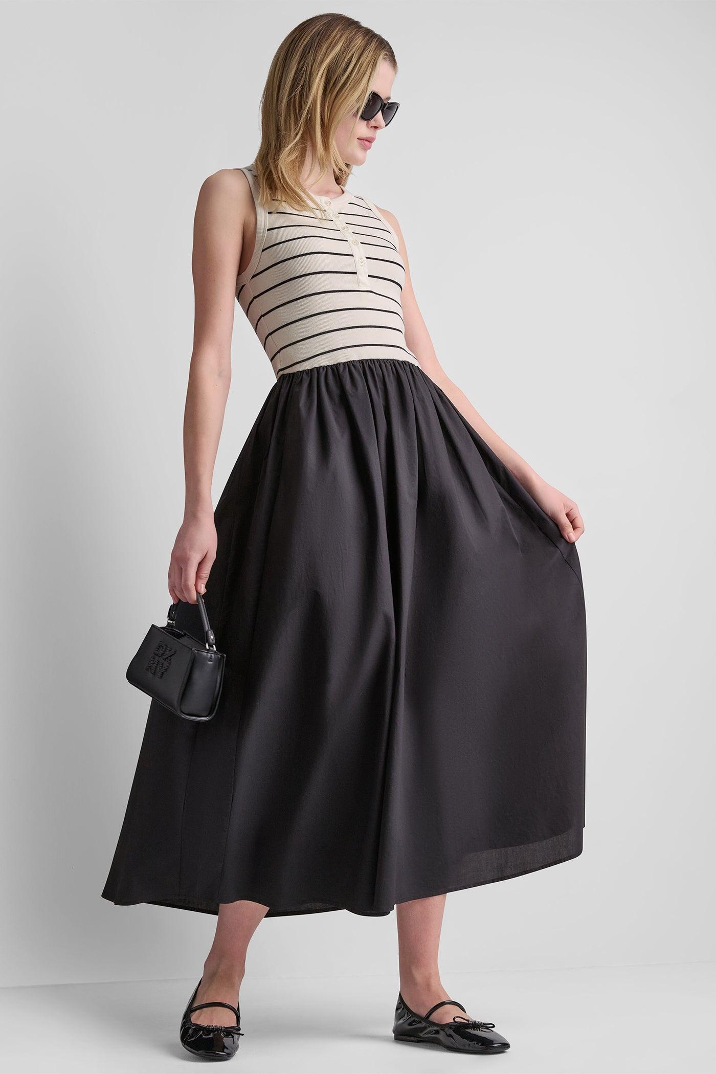 RIB HENLEY TANK MAXI DRESS Product Image