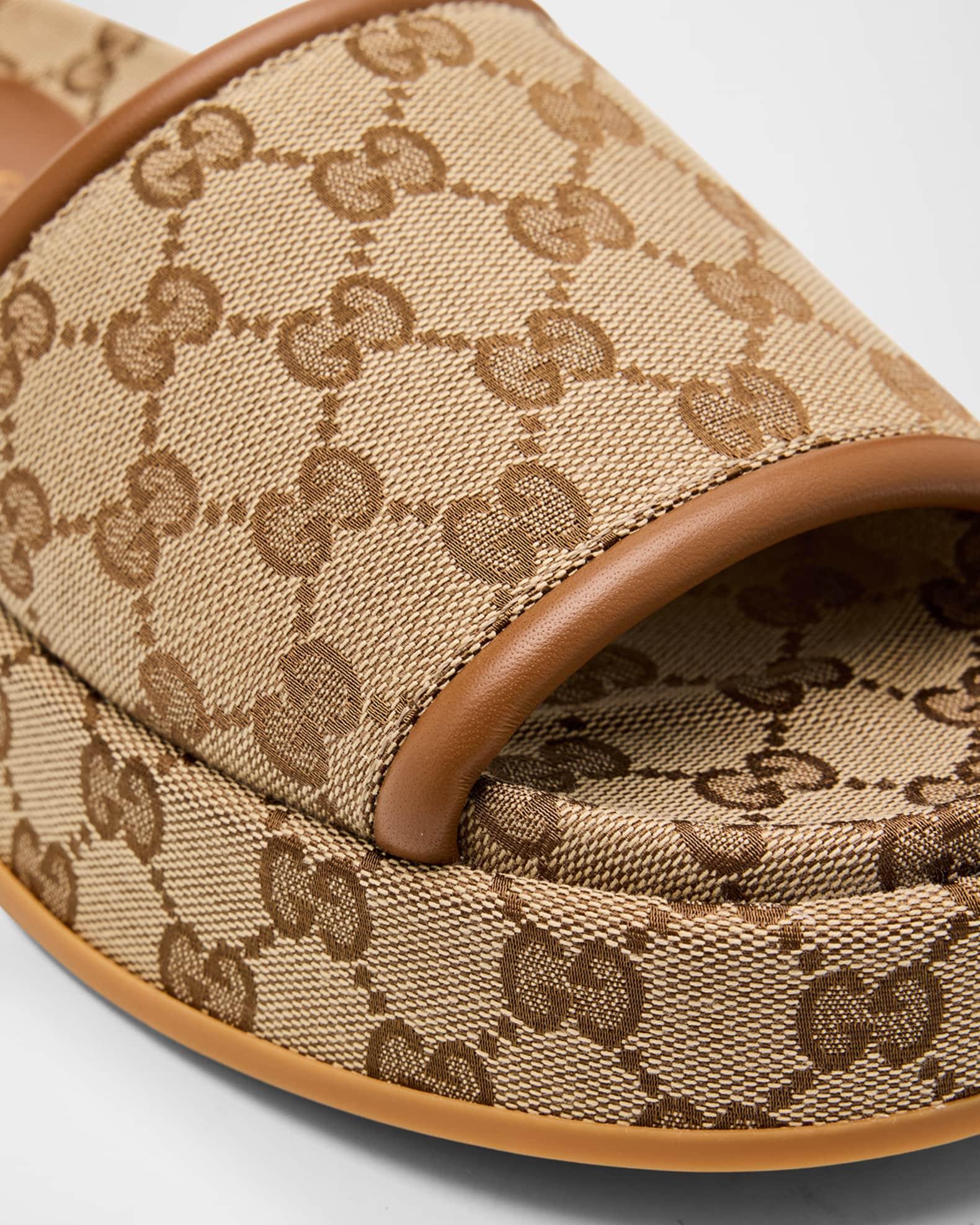 Clarice GG Canvas Platform Slides Product Image