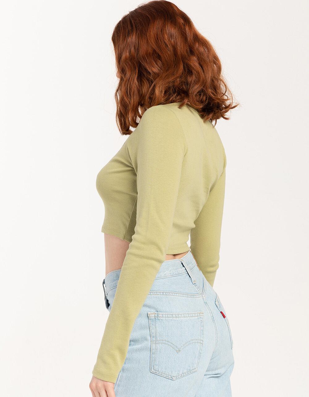 BILLABONG Tropic Breeze Fitted Crop Womens Long Sleeve Tee - ARMY Product Image