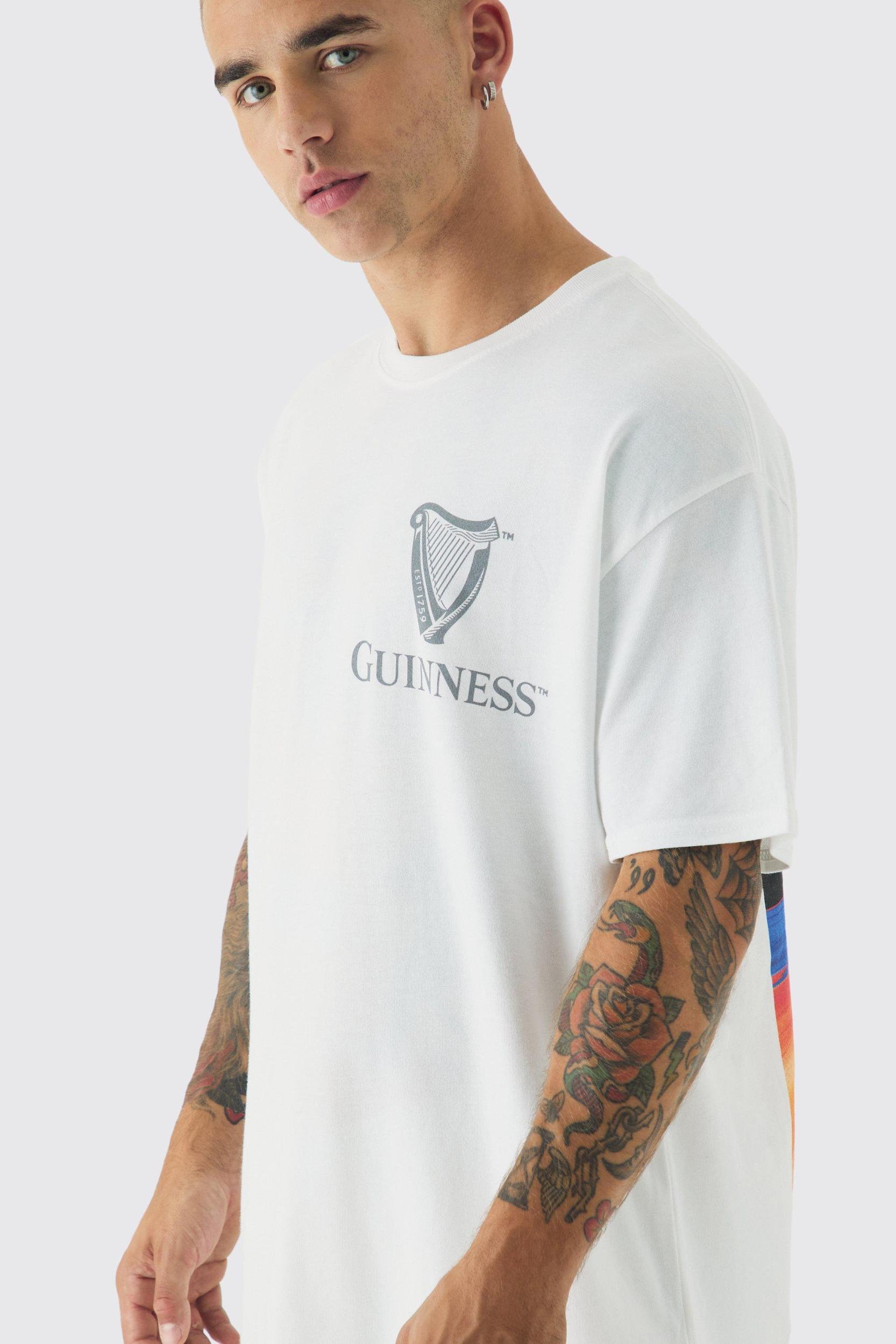Oversized Guinness License Print T-shirt | boohooMAN USA Product Image