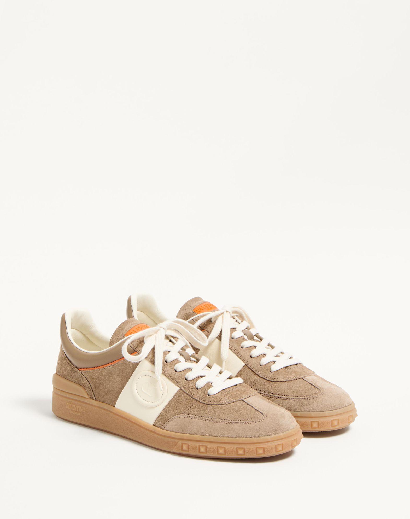 Upvillage Low Top Sneaker In Split Leather And Calfskin Nappa Leather Product Image