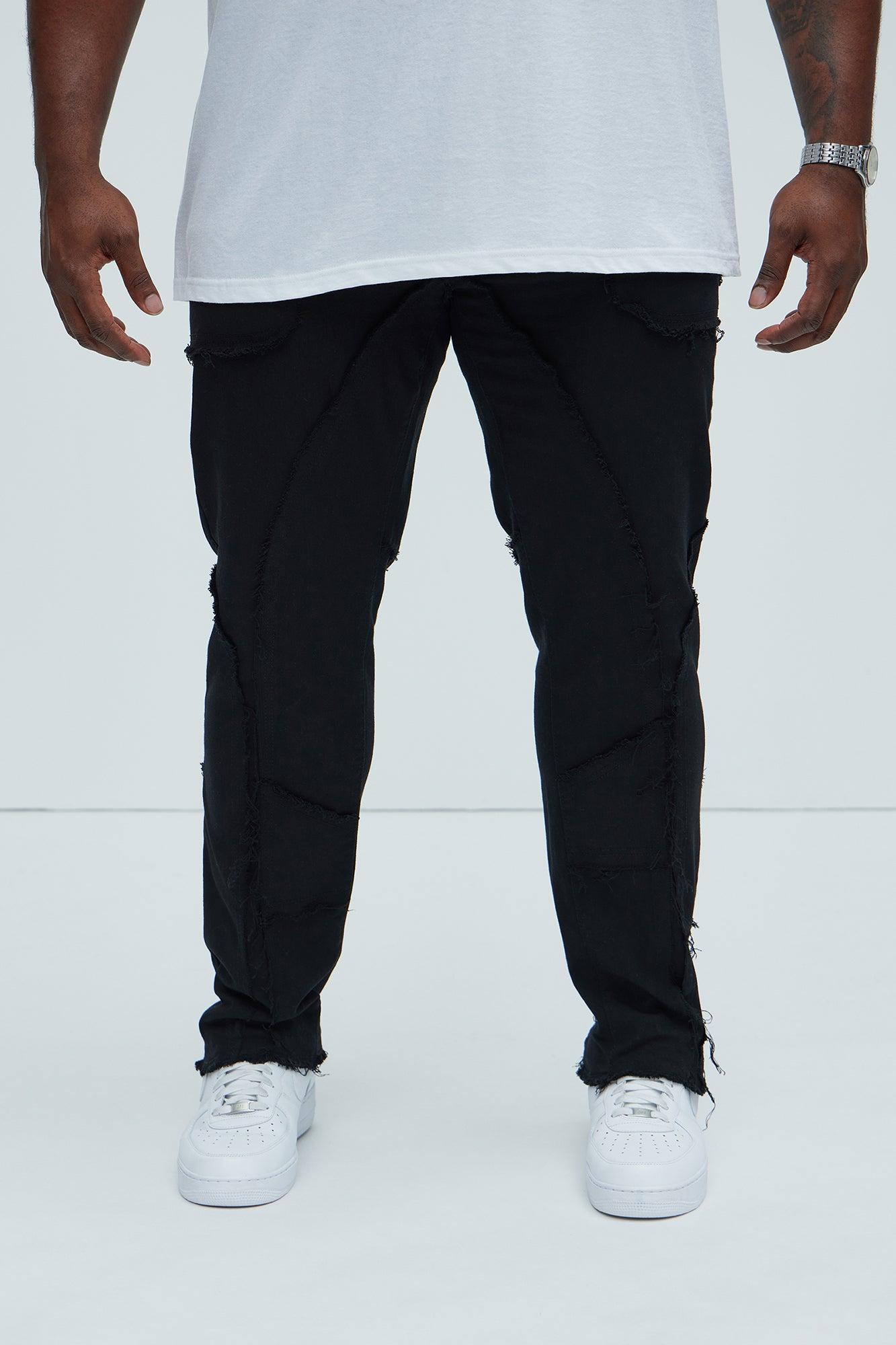Speak Up Frayed Straight Pants - Black Product Image