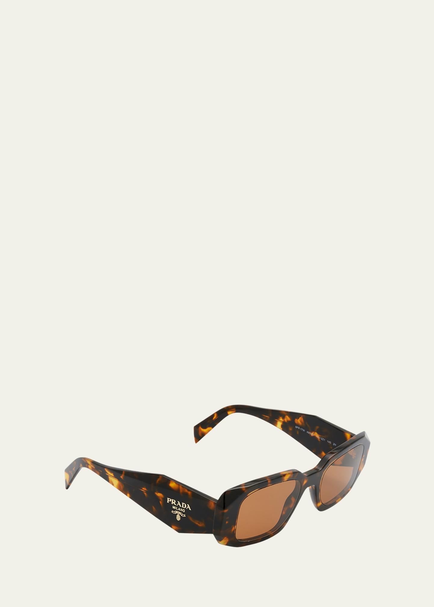 Mens Rectangle Acetate Logo Sunglasses Product Image