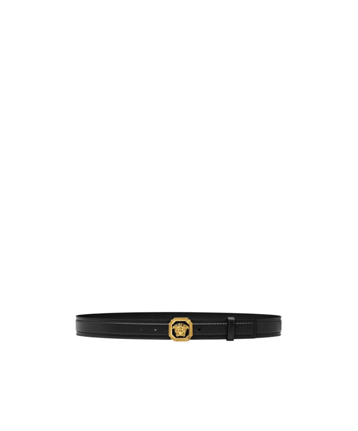VERSACE La Medusa Leather Belt Man Belt Black Size 39.5 Calfskin Product Image