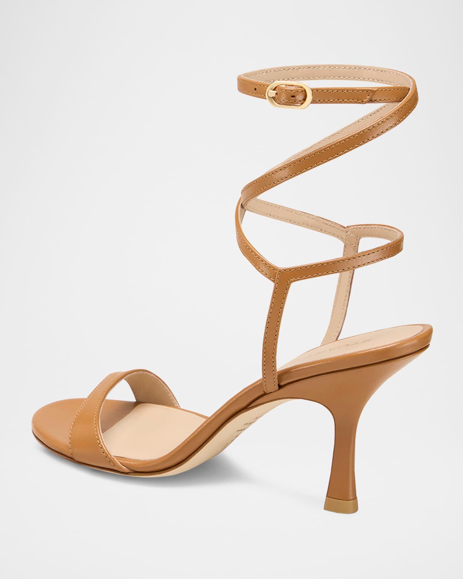 Nudist Leather Ankle-Wrap Sandals Product Image