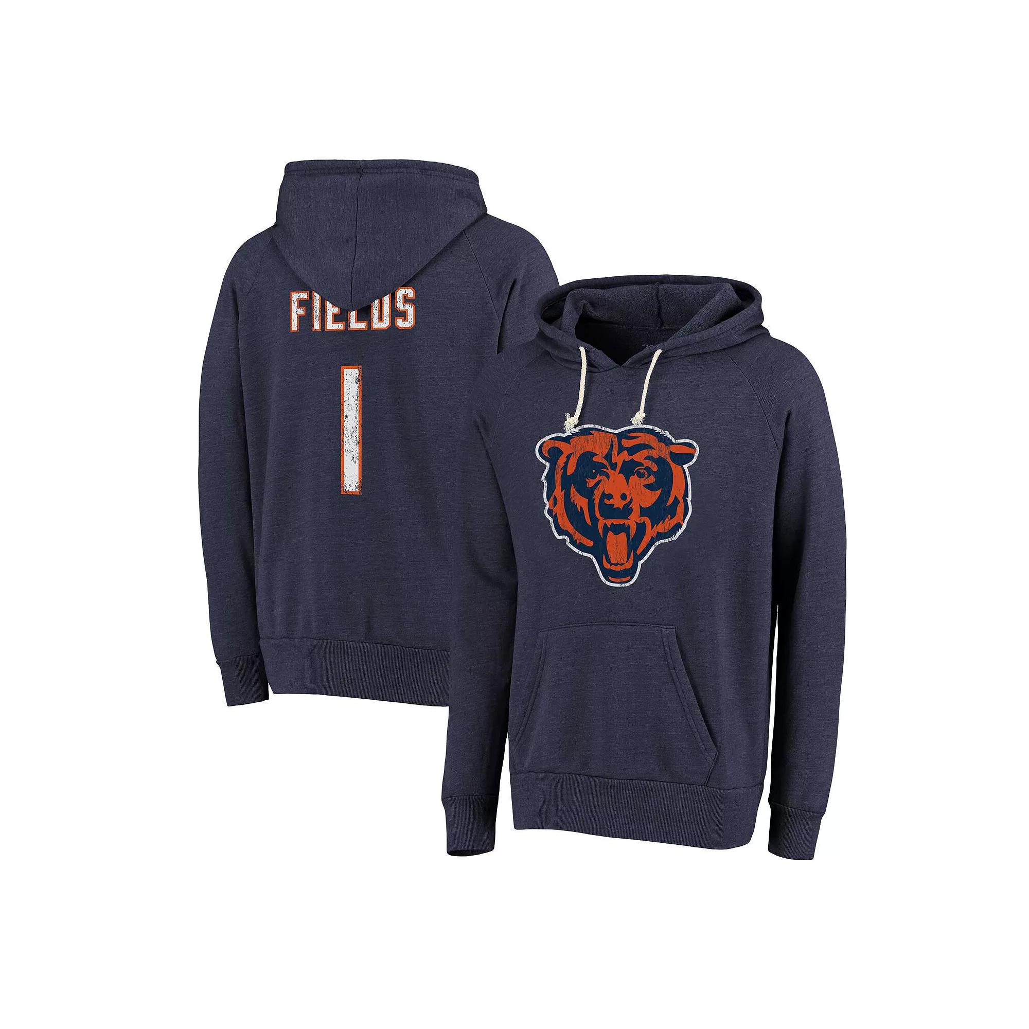 Men's Majestic Threads Justin Fields Navy Chicago Bears, Size: Large, Blue Product Image