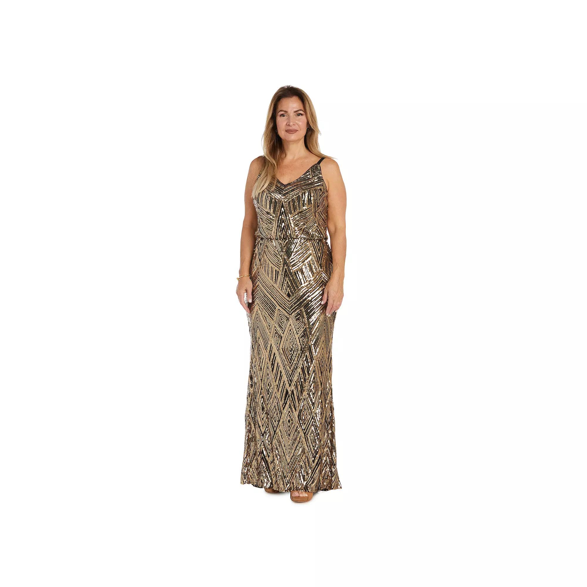 Women's R&M Richards Beaded Evening Gown,  Product Image