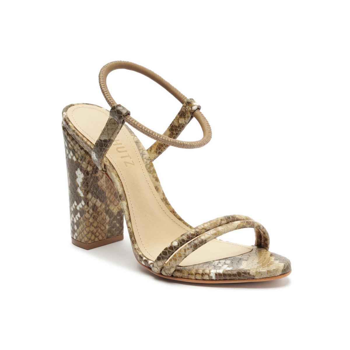 Gimenez Snake-Embossed Leather Sandal Product Image
