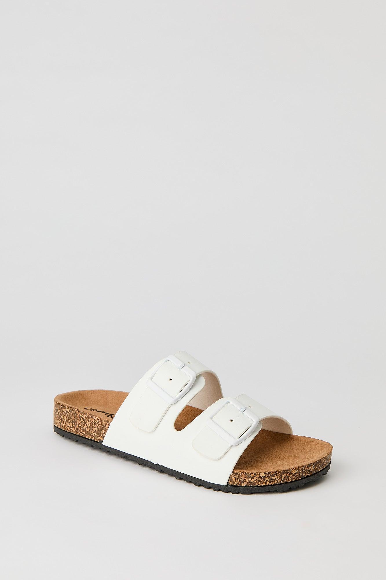 Double Buckle Cork Sandal Female Product Image