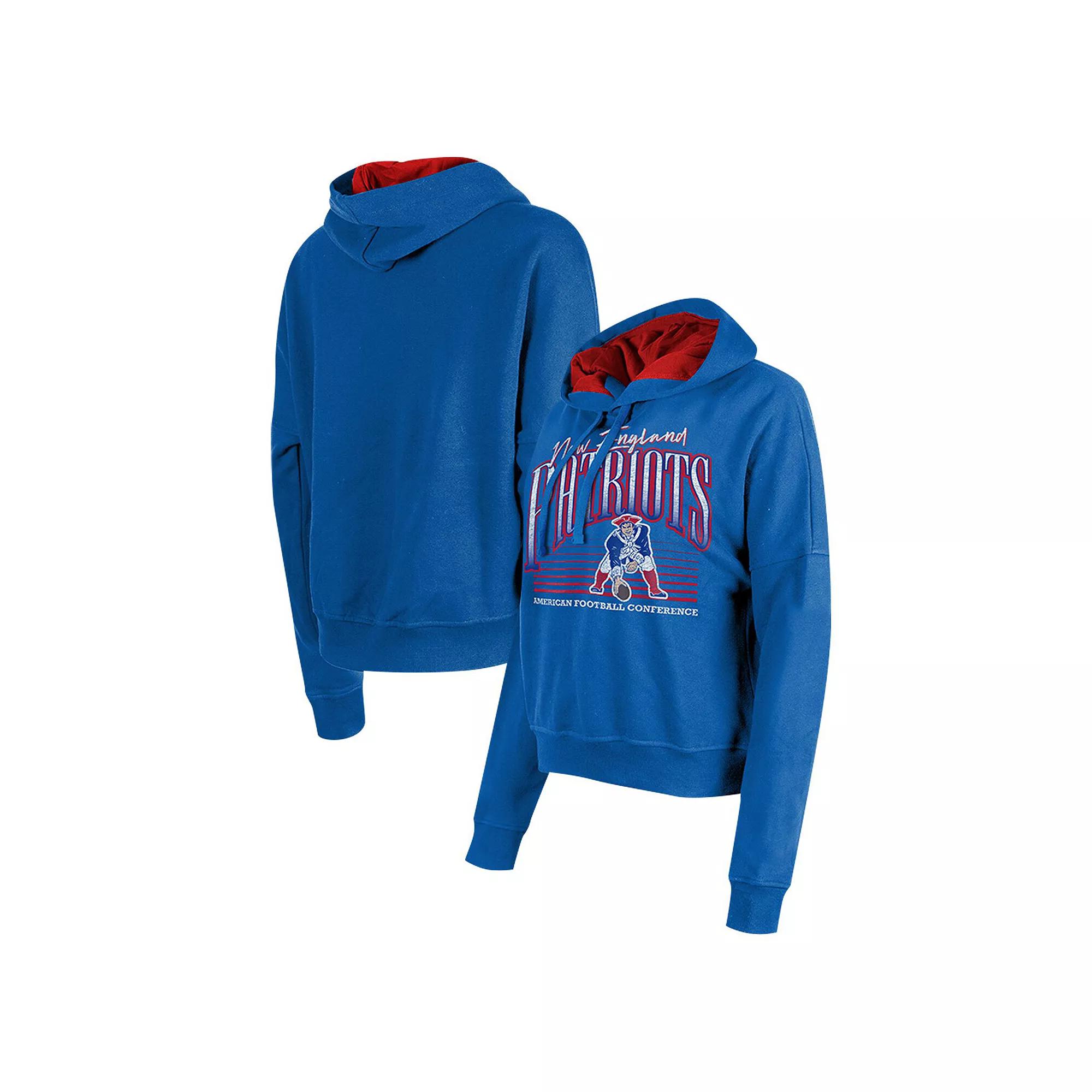 Women's New Era Orange Cleveland Browns Throwback Boxy Pullover Hoodie,  Product Image