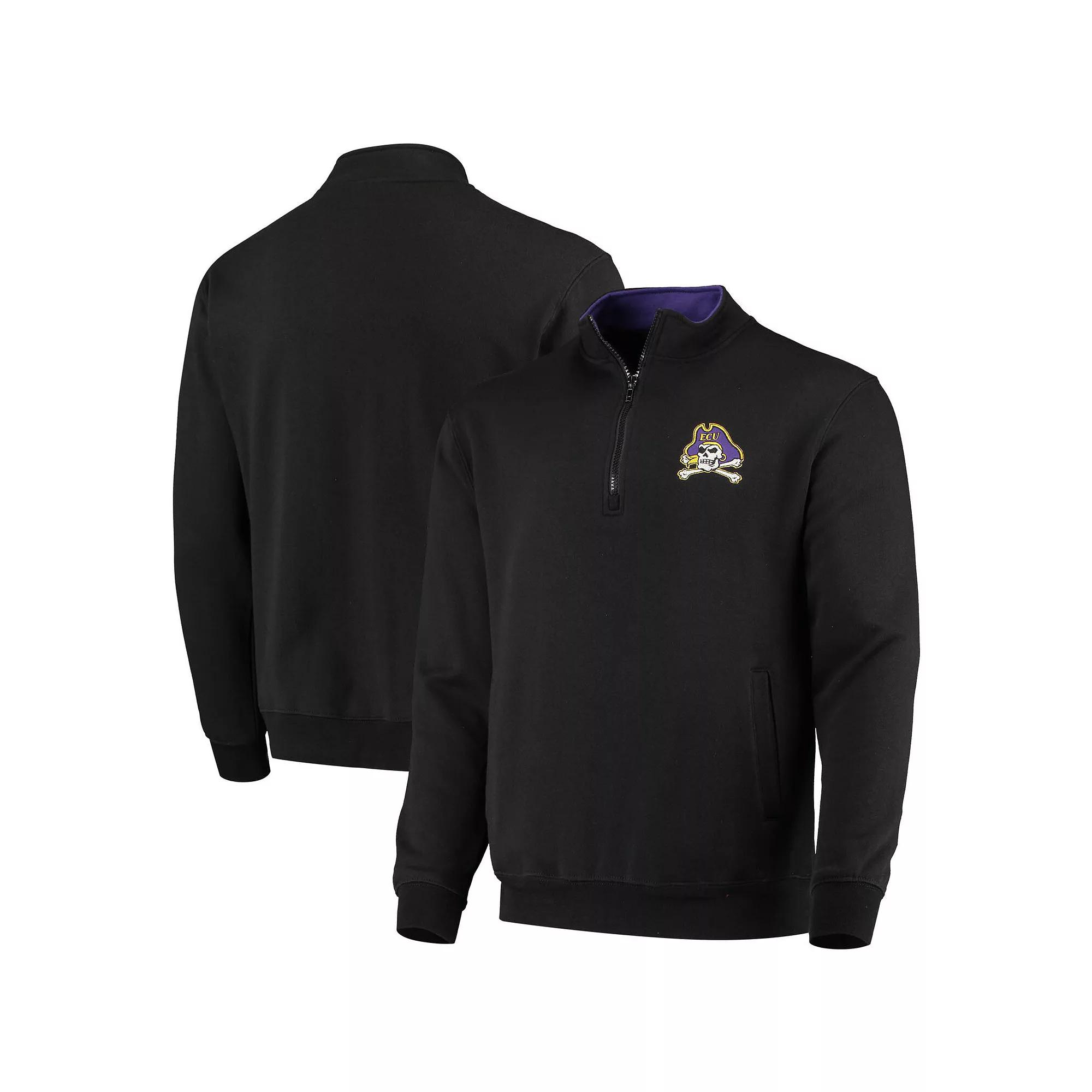 Men's Colosseum Black ECU Pirates Tortugas Logo Quarter-Zip Jacket,  Product Image