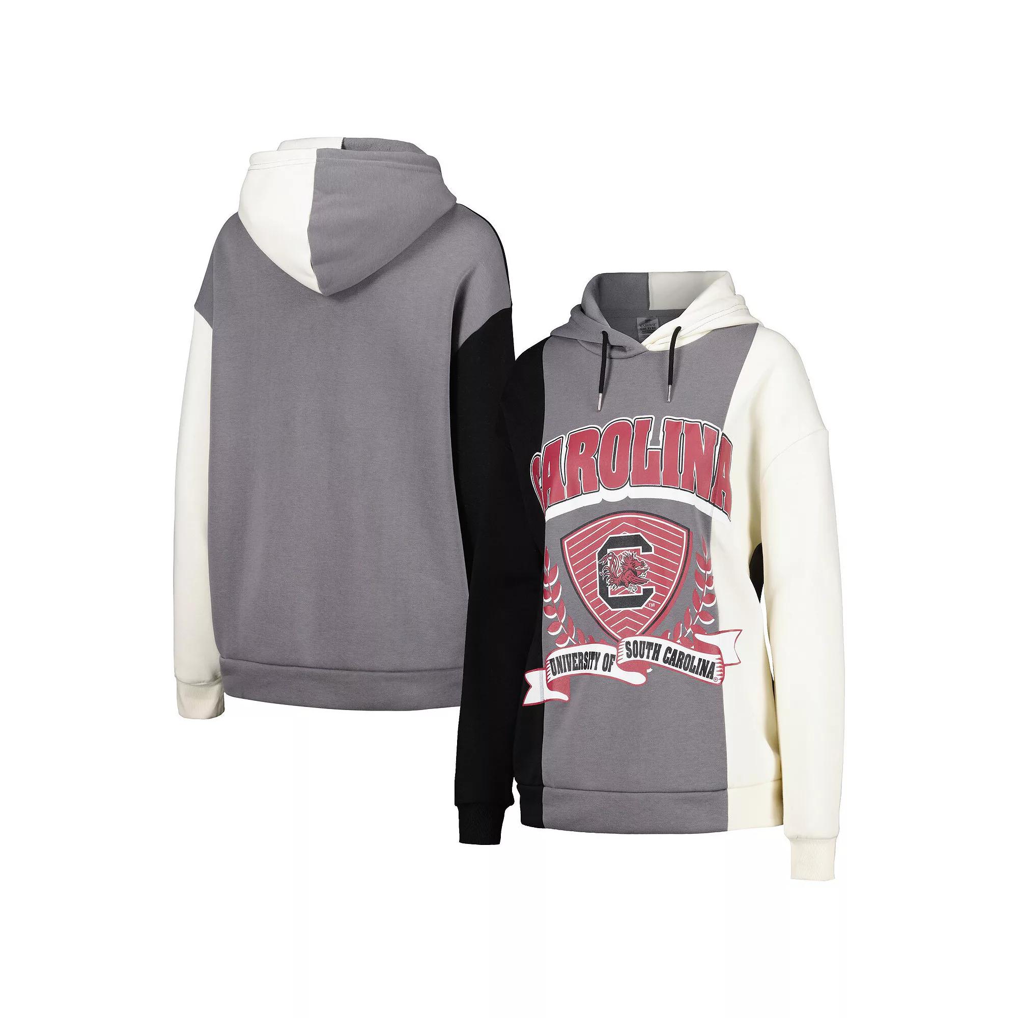 Women's Gameday Couture Black South Carolina Gamecocks Hall of Fame Colorblock Pullover Hoodie, Size: Small, Grey Product Image
