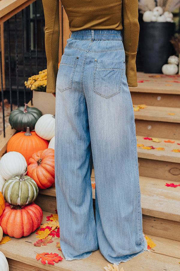 The Jessica Wide Leg Denim Trouser Product Image
