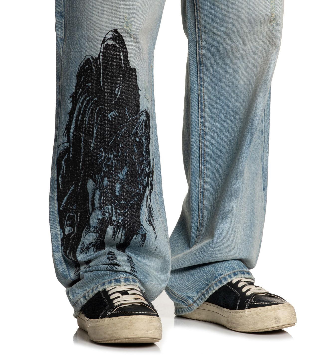 Wide Leg Binded Orion Jeans Male Product Image