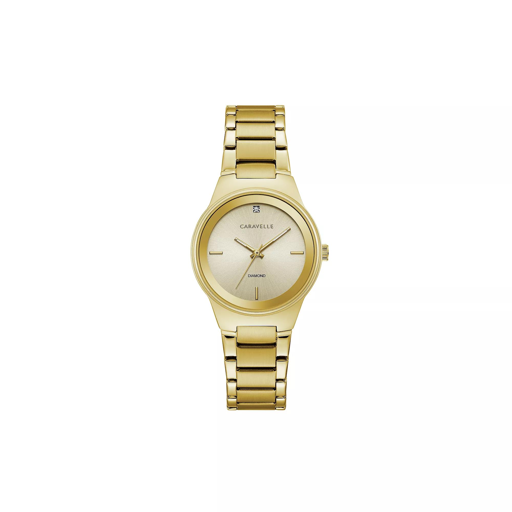 Caravelle by Bulova Womens Diamond Accent Stainless Steel Watch - 44P101 Gold Tone Product Image
