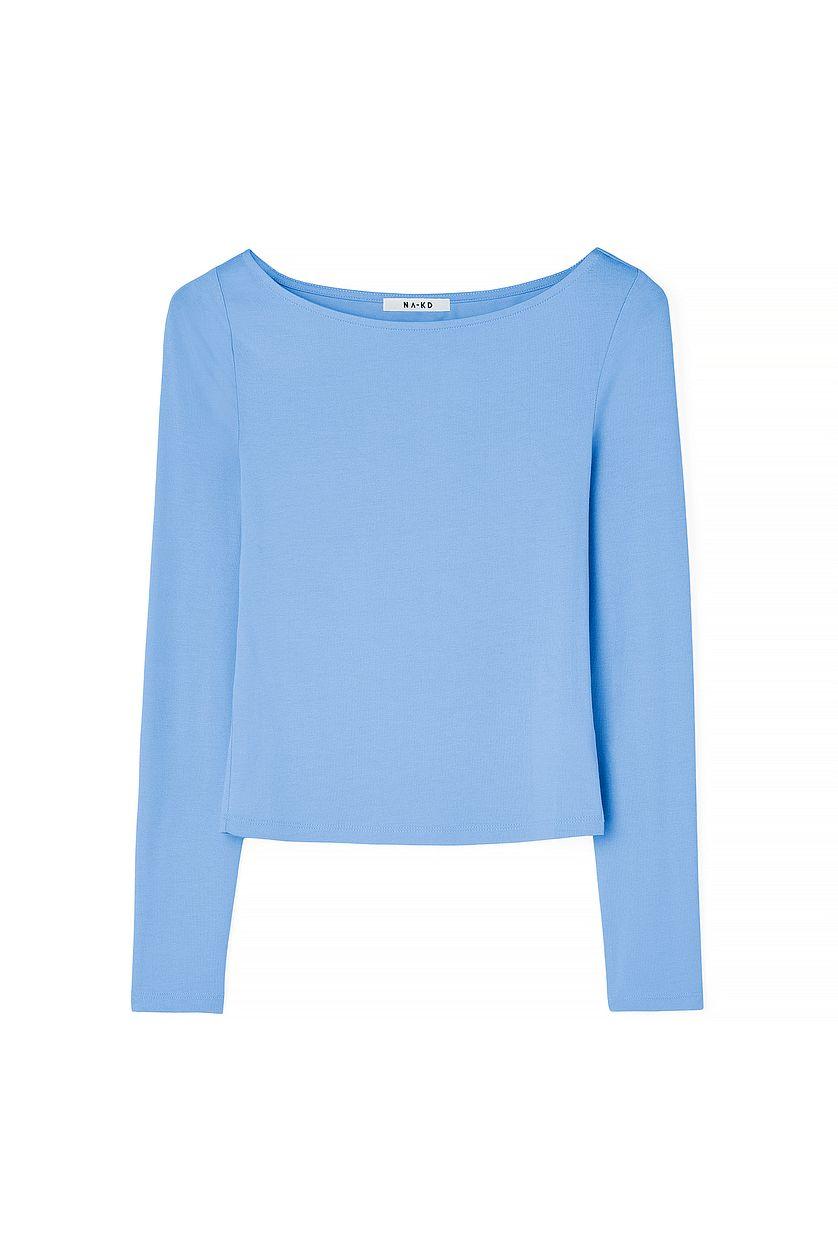 Boat Neck Long Sleeve Top Product Image