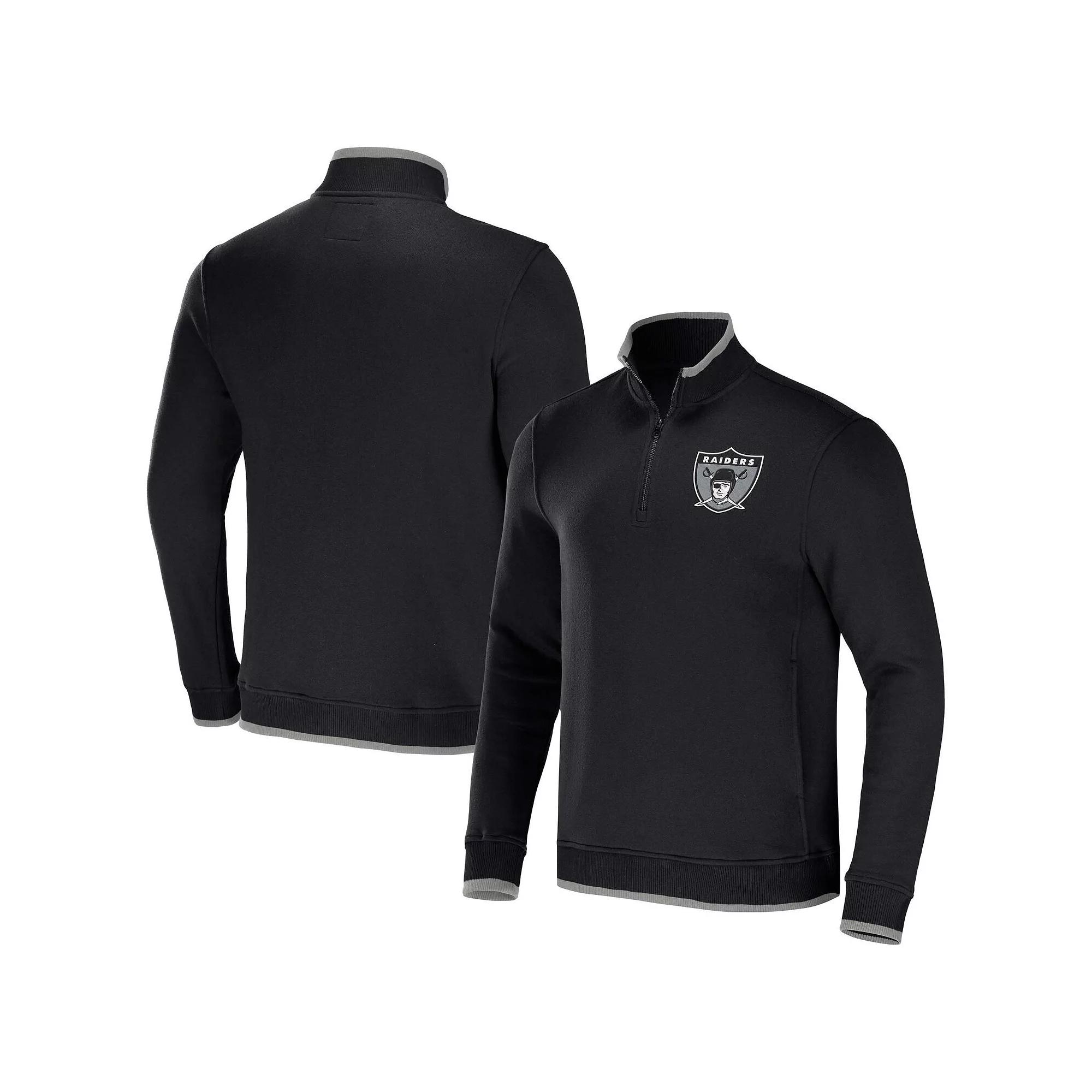 Men's NFL x Darius Rucker Collection by Fanatics Black Tennessee Titans Logo Quarter-Zip Top,  Product Image