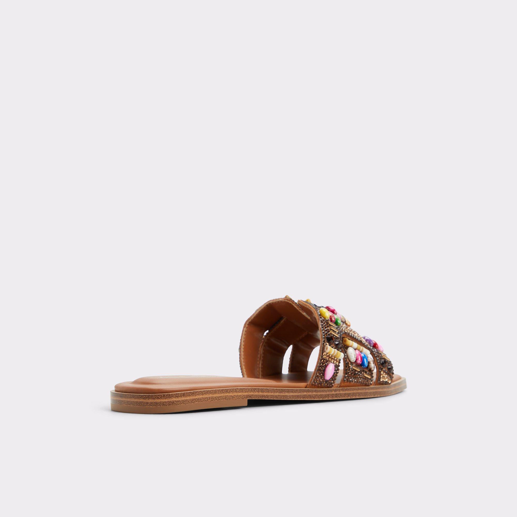 Eleny-xt Open Brown Women's Flat Sandals | ALDO US Product Image