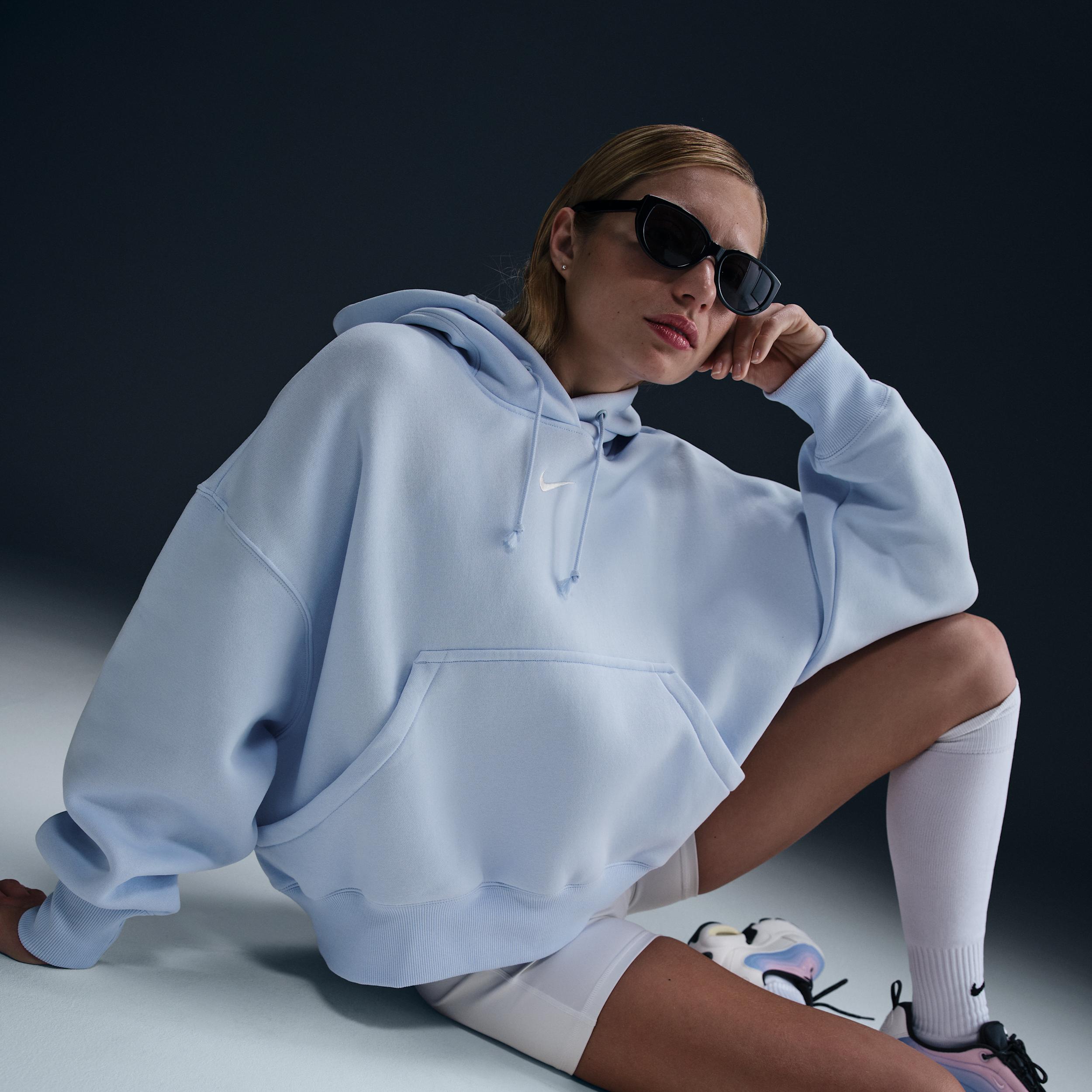 Womens Nike Sportswear Phoenix Fleece Over-Oversized Pullover Hoodie | DQ5858-423 Product Image