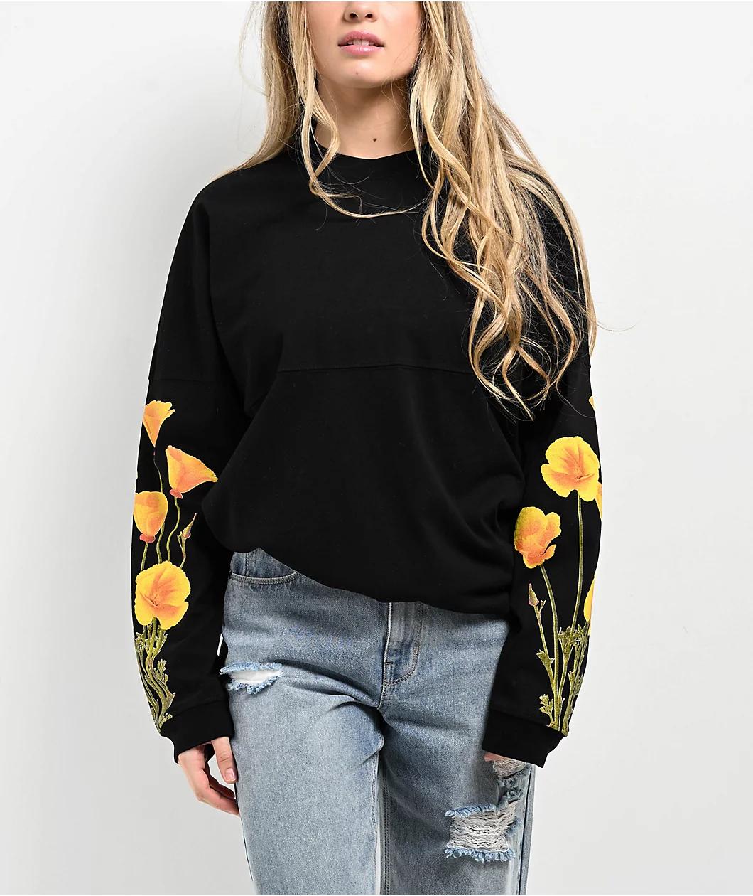 Spirit Jersey City Of Los Angeles Poppy Fields Black Long Sleeve T-Shirt Product Image