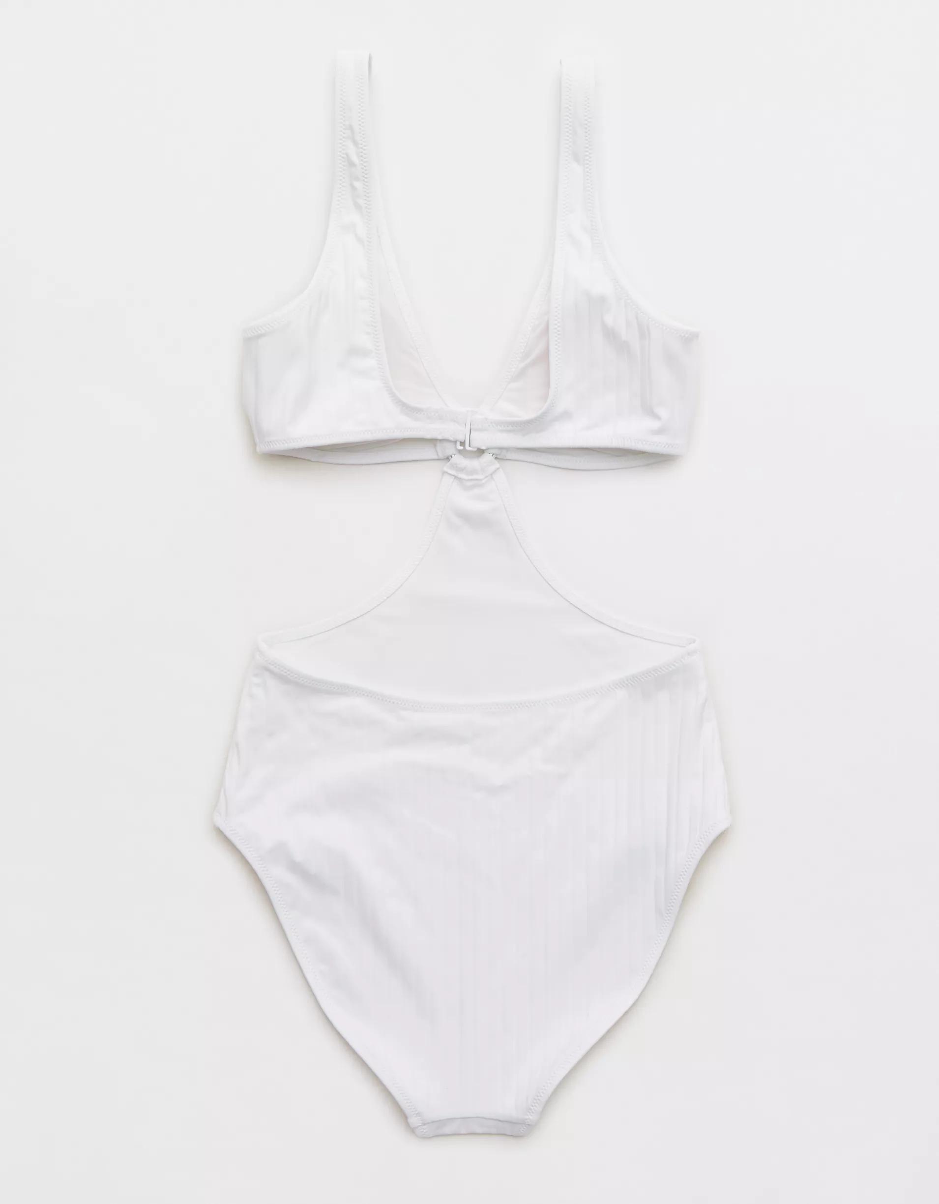 Aerie Wide Rib Cut Out Ring One Piece Swimsuit Product Image