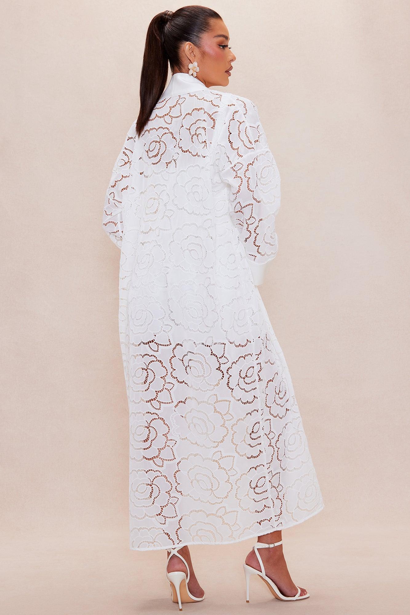 Carolina Embroidered Kimono  - White Female Product Image