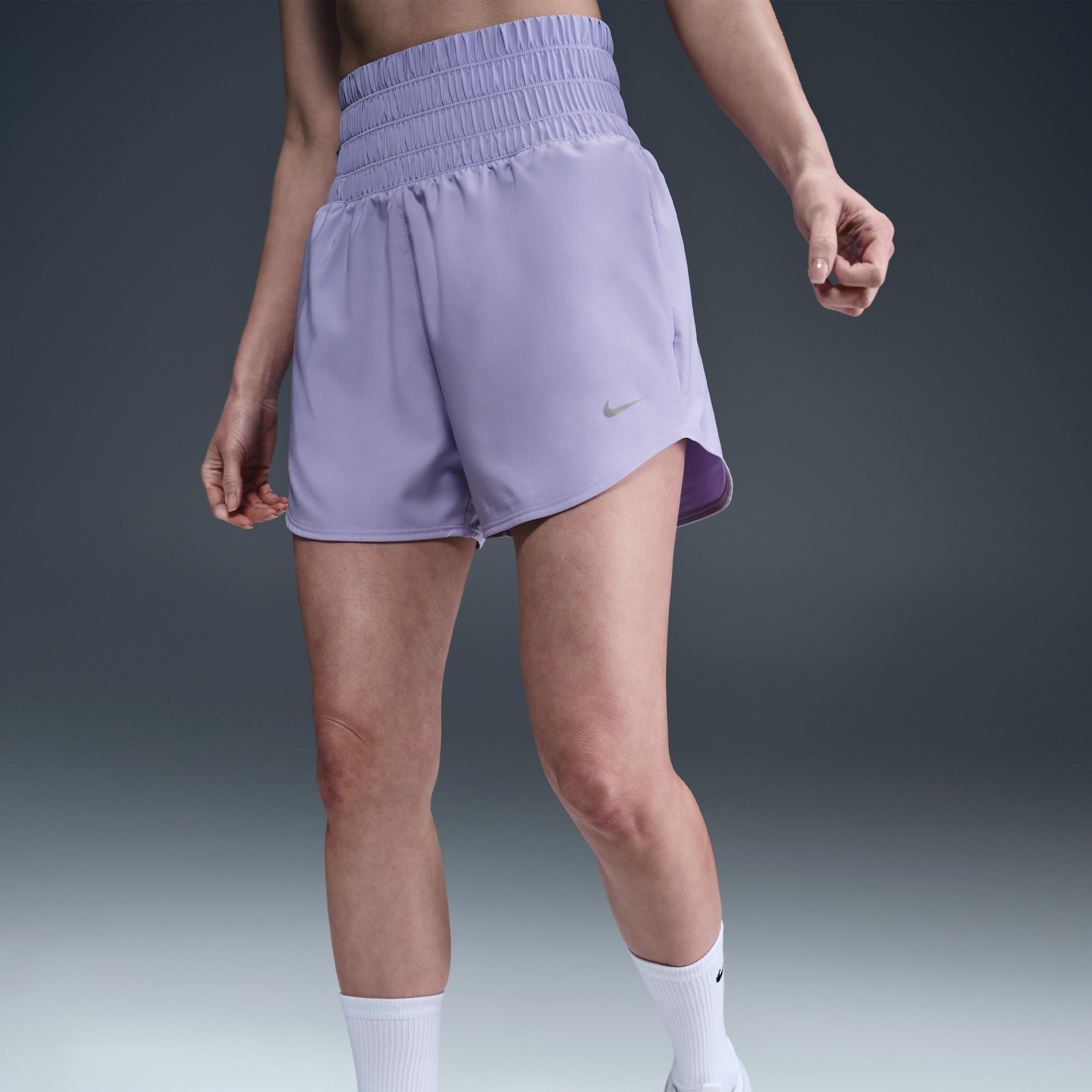 Nike Womens One Dri-FIT Ultra High-Waisted 3 Brief-Lined Shorts | DX6642-533 Product Image