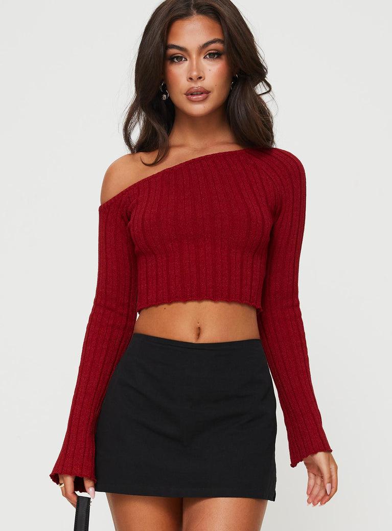 Santorini Knit Top Red Product Image