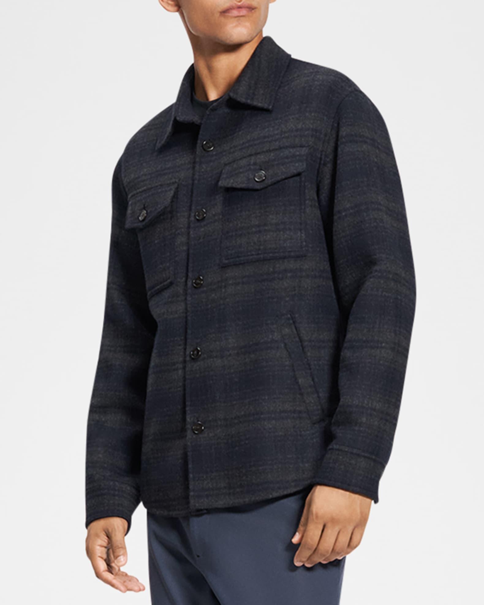 Men's Wool-Cashmere Plaid Overshirt Product Image