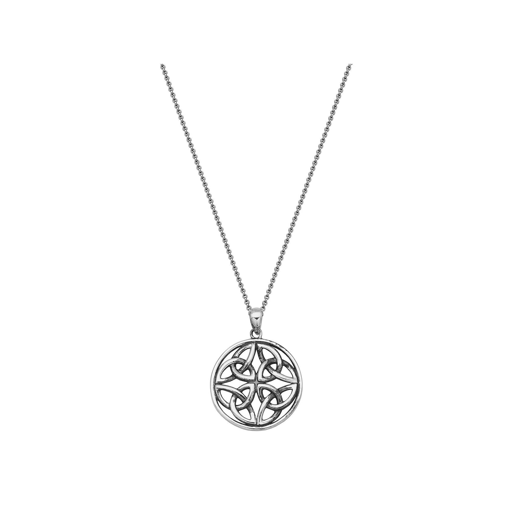 Sterling Silver Celtic Pendant Necklace, Women's, Size: 18" Product Image