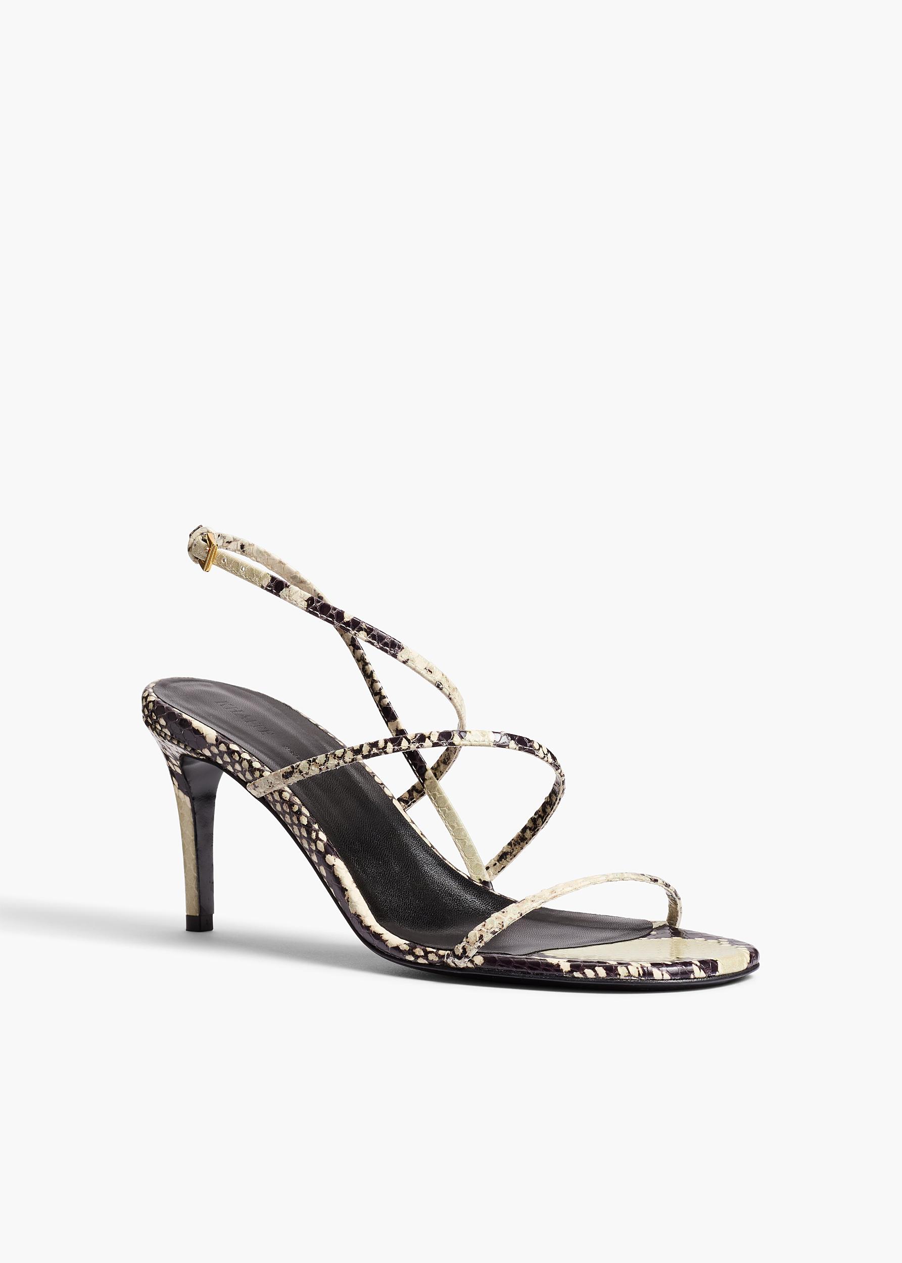 Loop Sandal in Natural Python-Embossed Leather Product Image