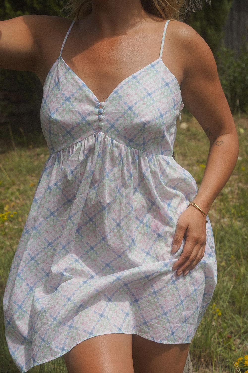 Airy Poplin Mini Dress - Cottage Meadow Product Image