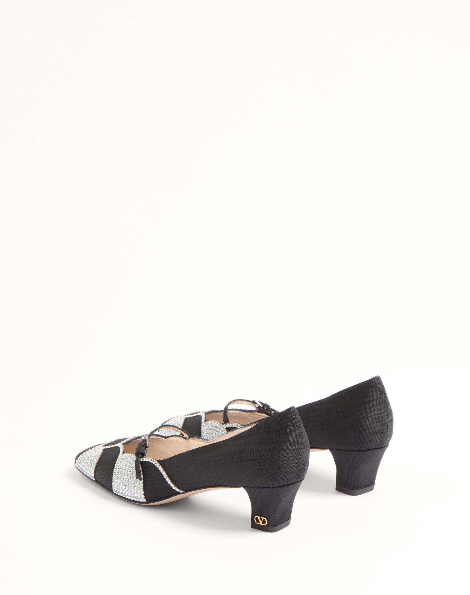 Bowow Pumps In Moirè Fabric With Crystals 45Mm Product Image