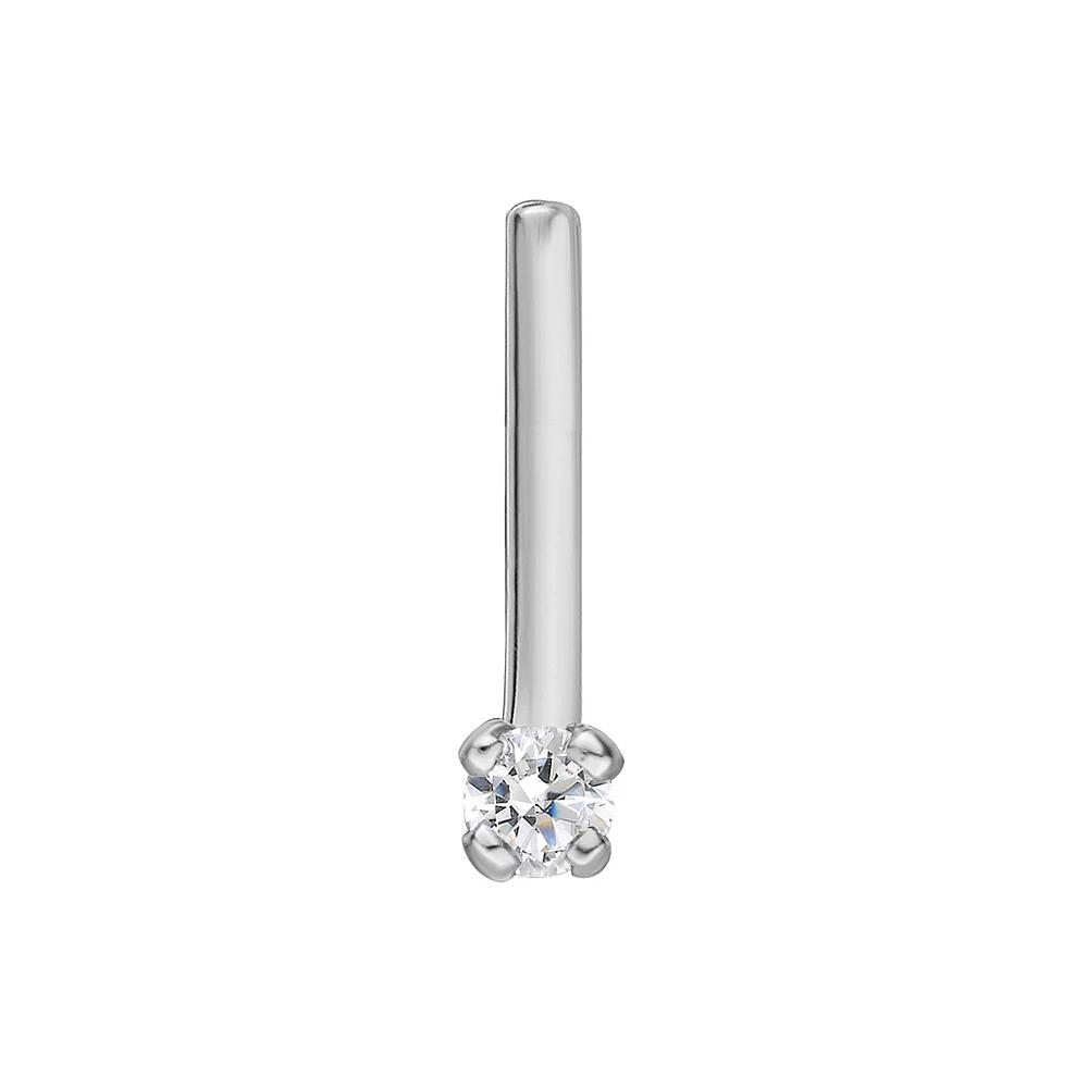Lila Moon 14k Gold Diamond Accent 90 Degree Nose Stud, Women's, 14k Whgold Product Image