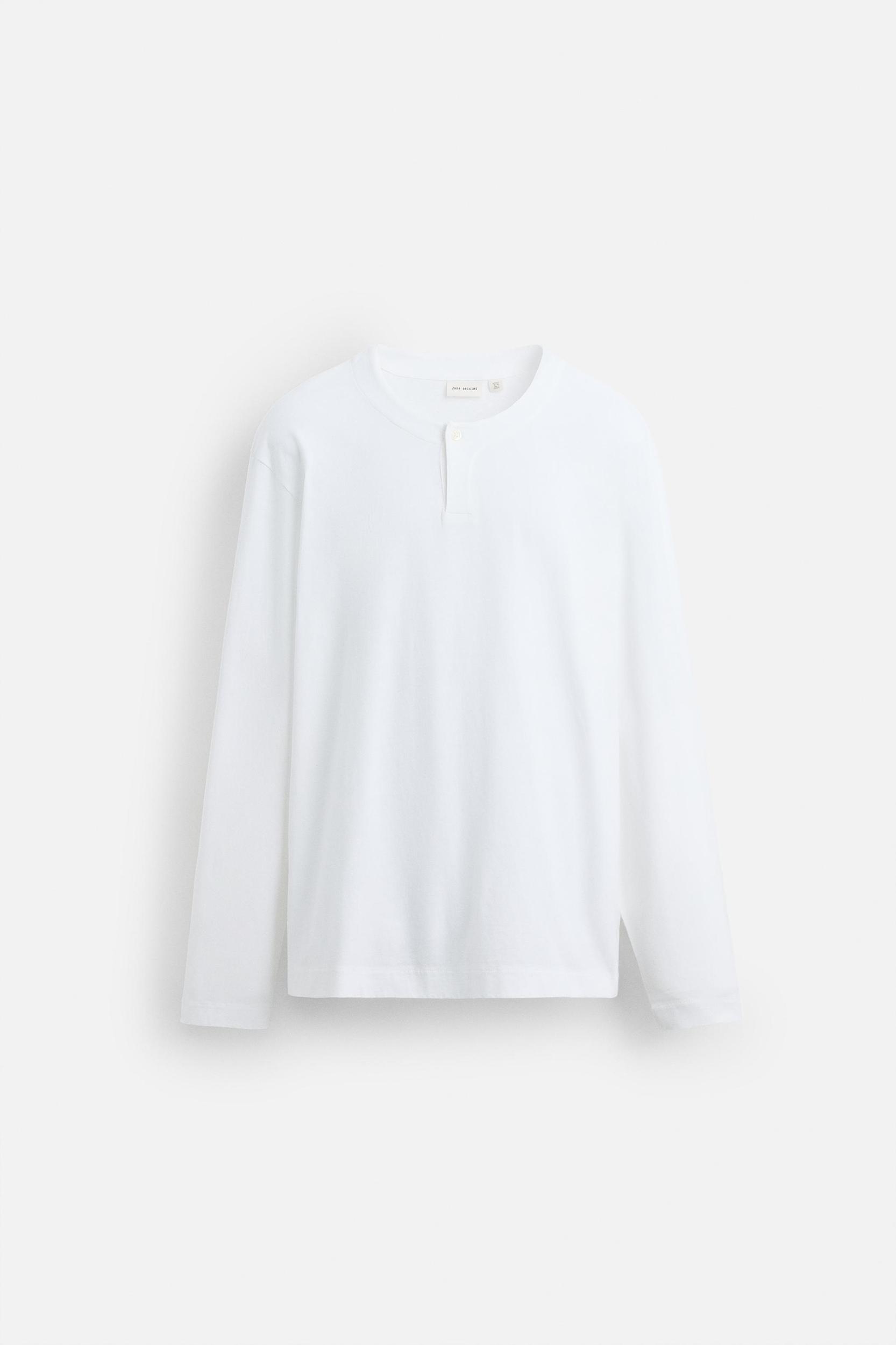 BUTTON NECK T-SHIRT Product Image