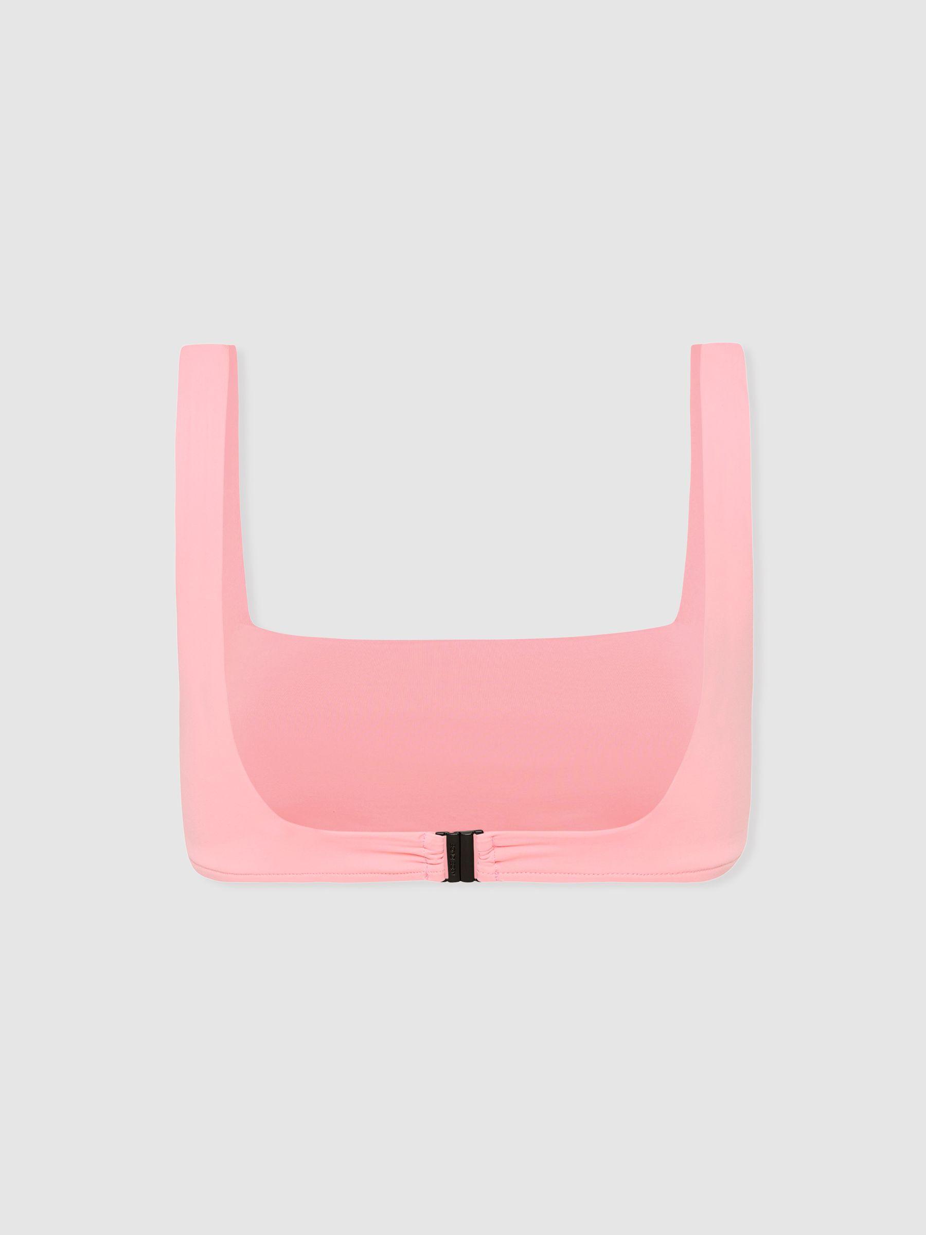 Bondi Born Square Neck Bikini Top in Pink Product Image