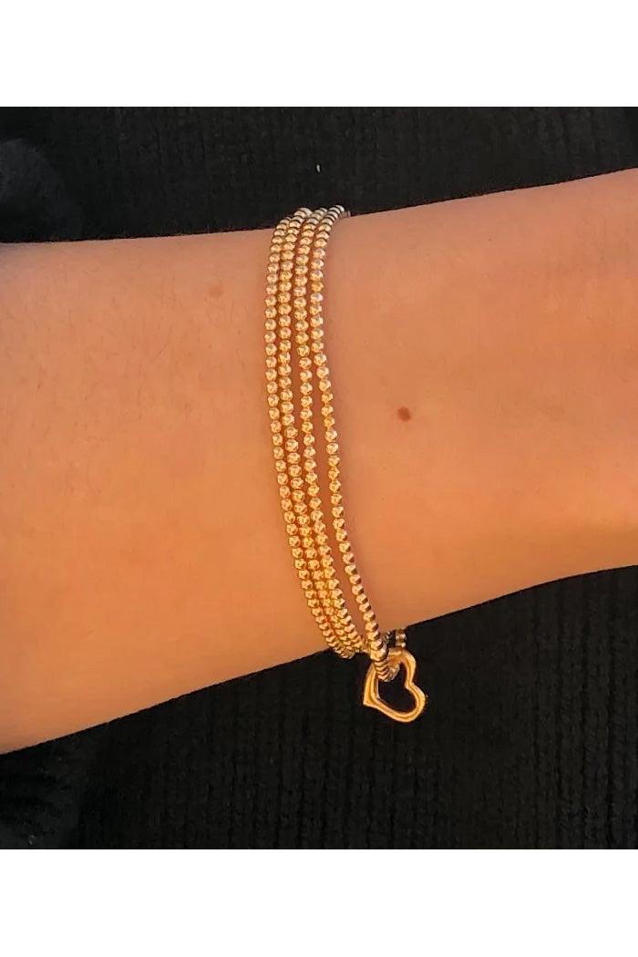 Classic Gold 2.5MM Love Gold Charm Bracelet Product Image