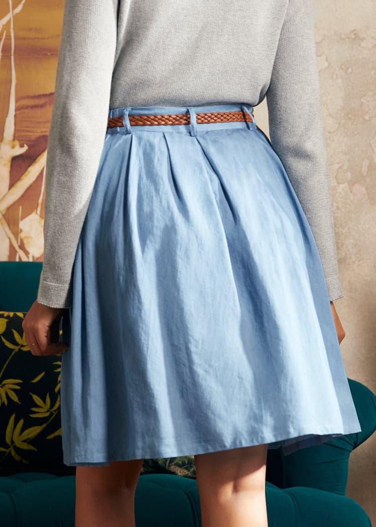 Bookstore's Best Chambray A-Line Skirt Product Image