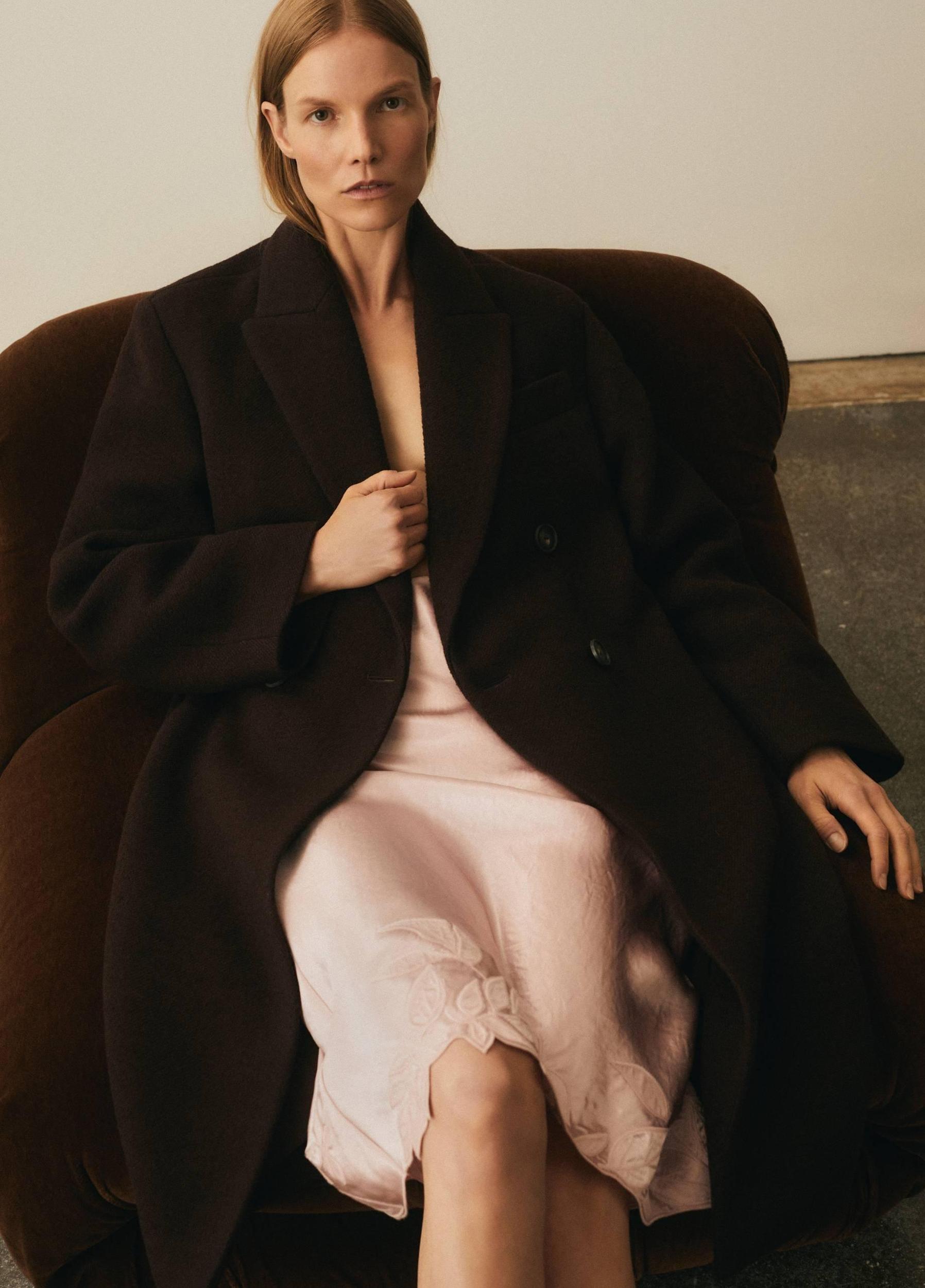 Cutout-Hem Satin Slip Skirt Product Image