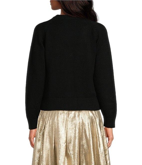 Mestiza New York Delilah Knit Crew Neck Palm Tree Embroidered Sweater Product Image