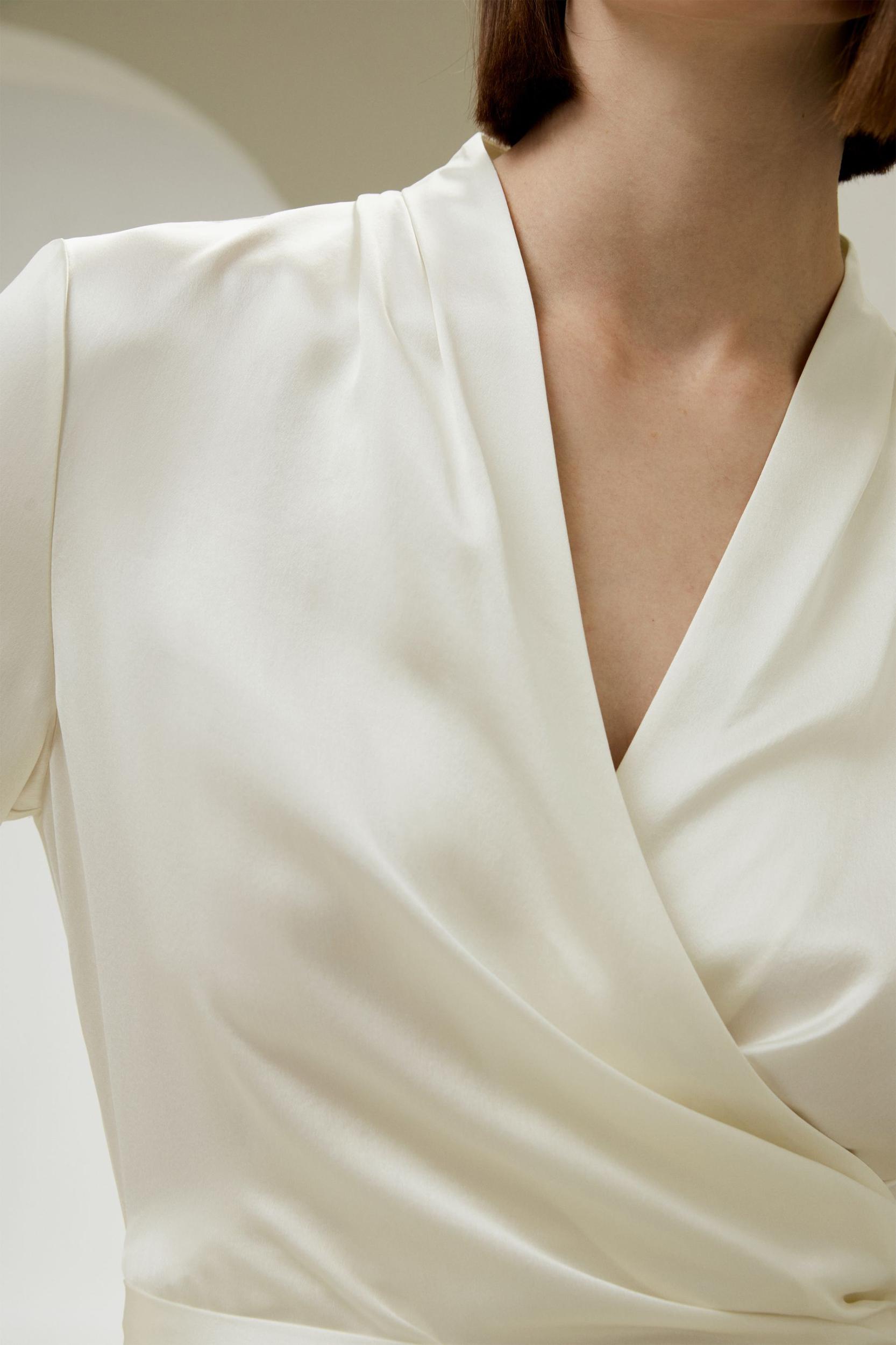 Silk Wrap Blouse Product Image