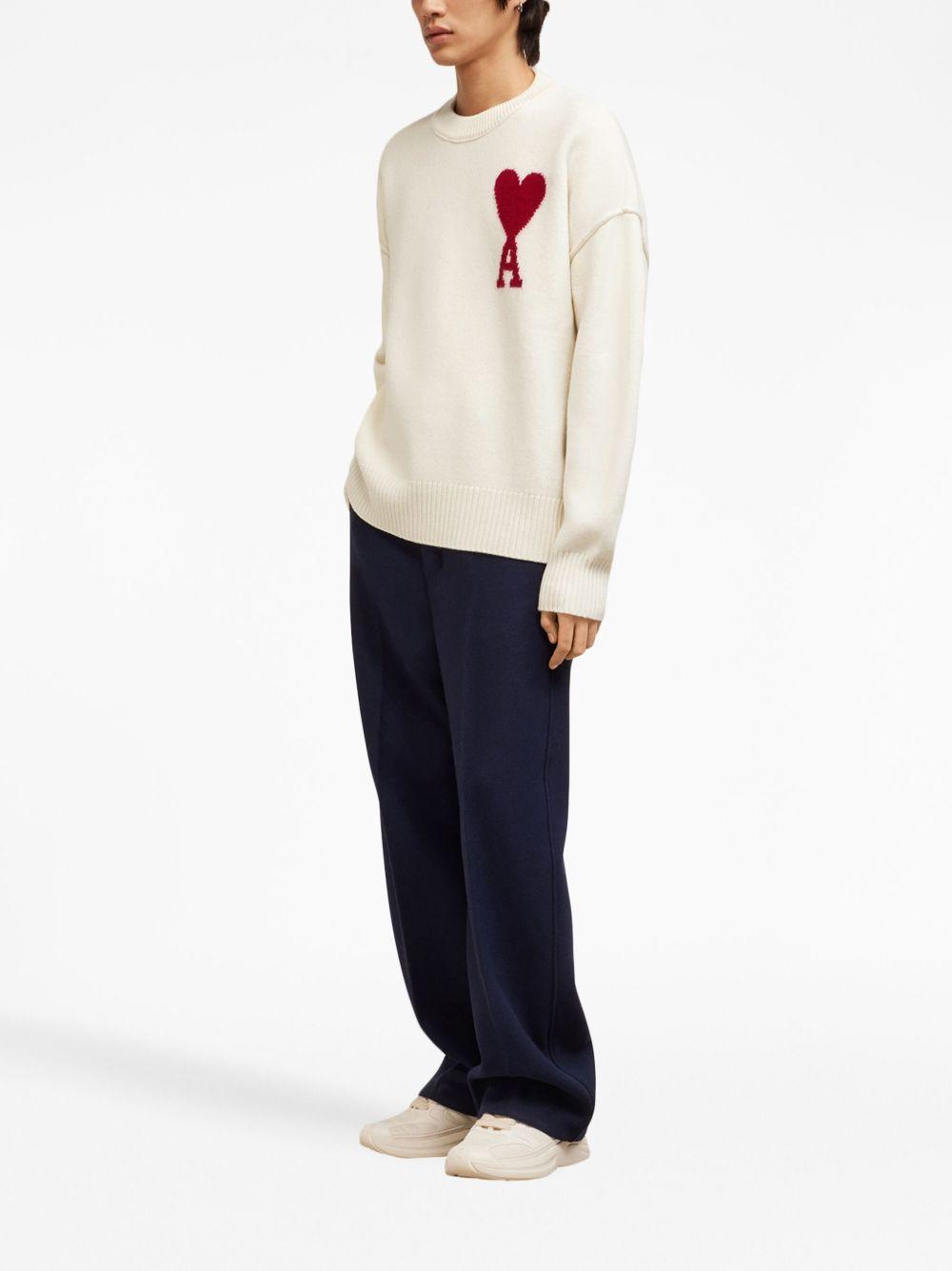Ami de Coeur intarsia-knit wool jumper Product Image