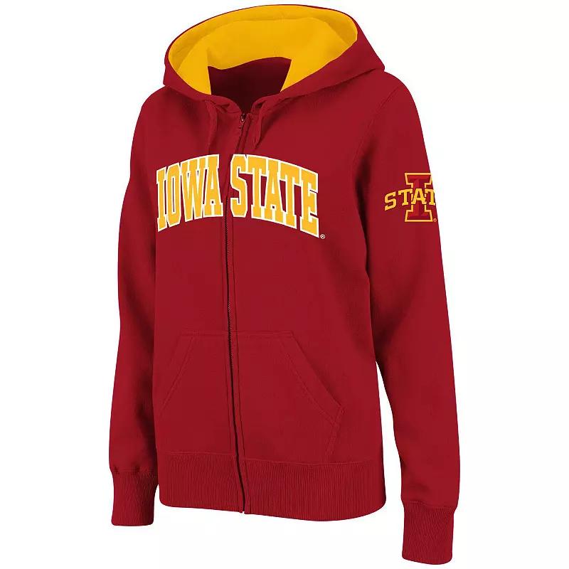 Women's Stadium Athletic Cardinal Iowa State Cyclones Arched Name Full-Zip Hoodie,  Product Image