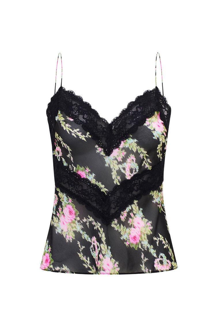 Brimsley Floral Lace-Trimmed Top Product Image