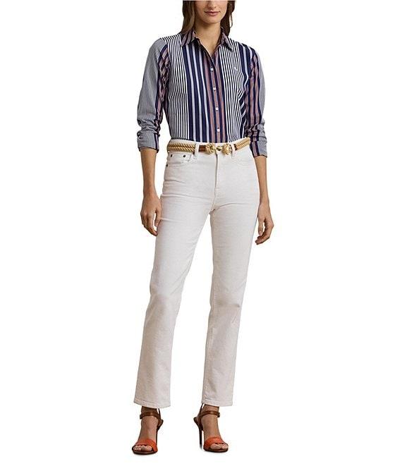 Lauren Ralph Lauren High-Rise Straight Leg Five Pocket Ankle Jeans Product Image