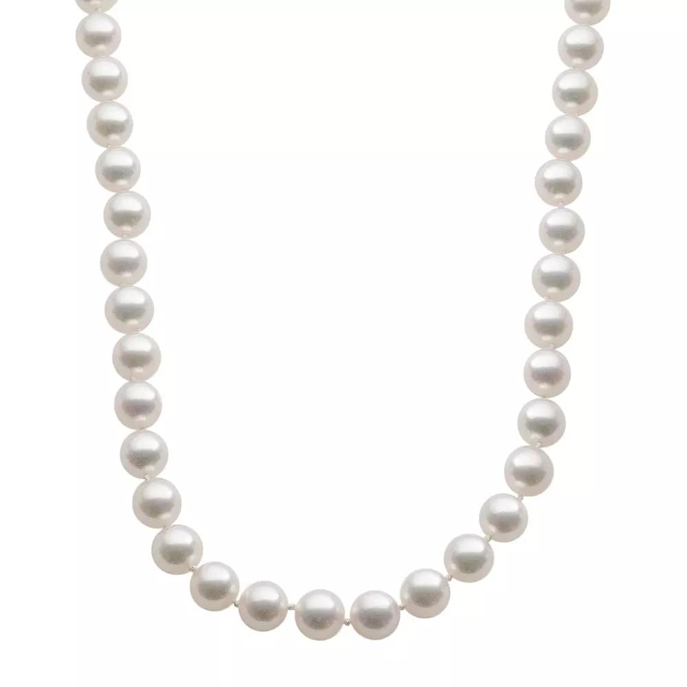 18k White Gold AAA Akoya Cultured Pearl Necklace, Women's, Size: 16" Product Image