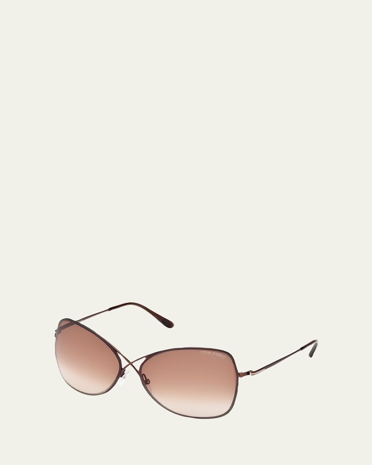 Colette Metal-Frame Butterfly Sunglasses Product Image