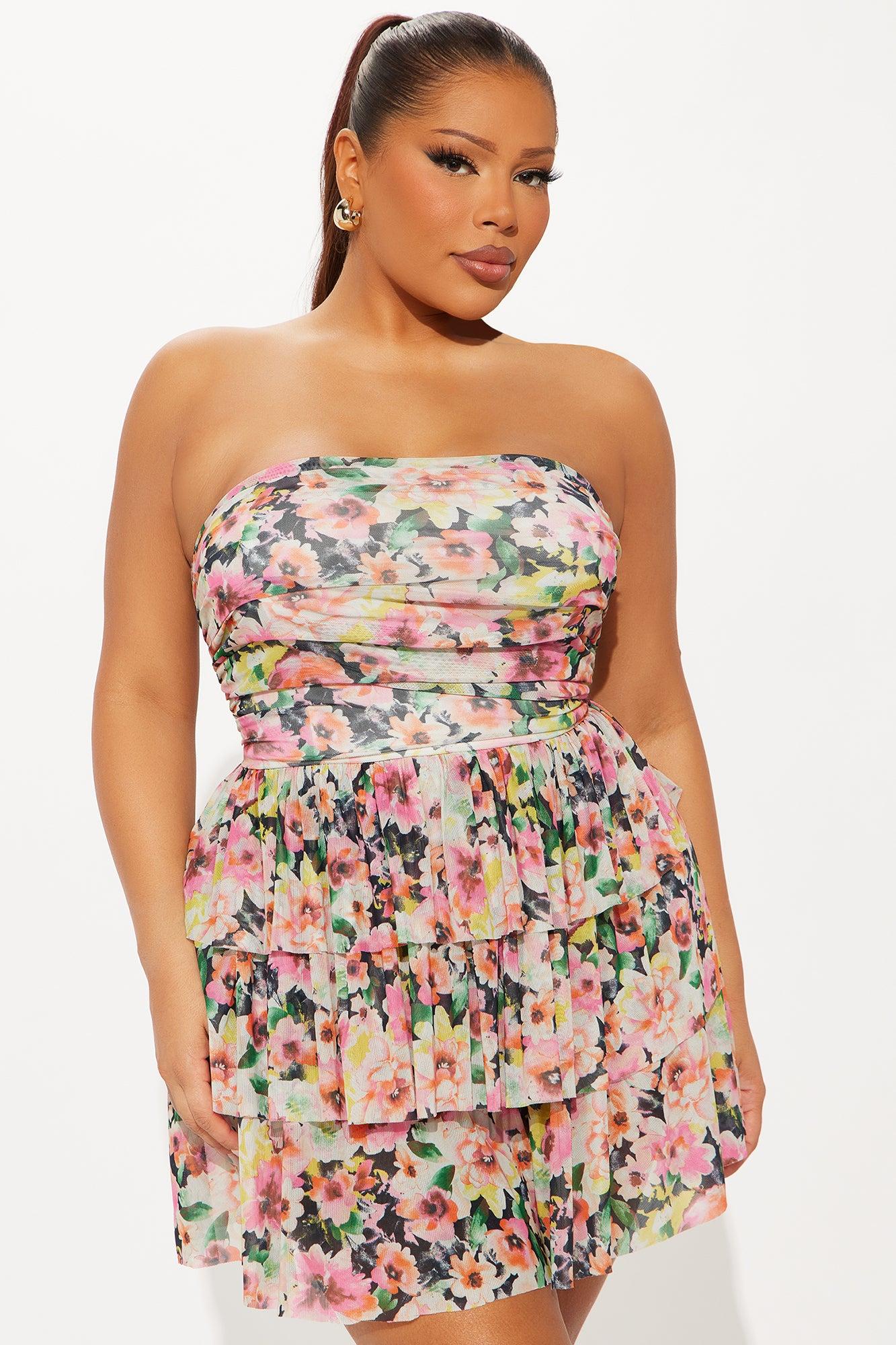 Serenity Floral Mesh Romper - Black/combo Female Product Image